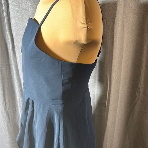 B X Z Elegant Blue Sleeveless Dress - Picture 5 of 12